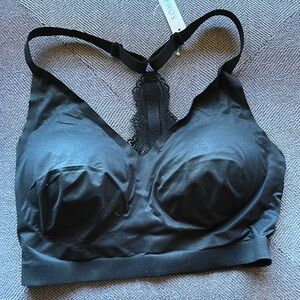 NWT Elegant Black Lace Bralette, XL